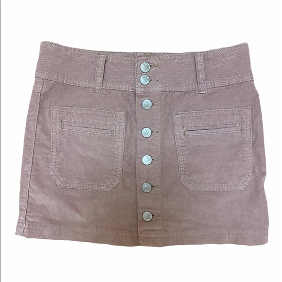 Free People Joanie Corduroy Skirt Pink - Picture 2 of 4